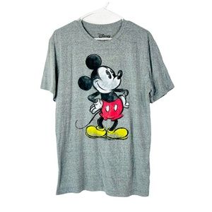 Disney Mickey Mouse short sleeve grey tee raglan size large